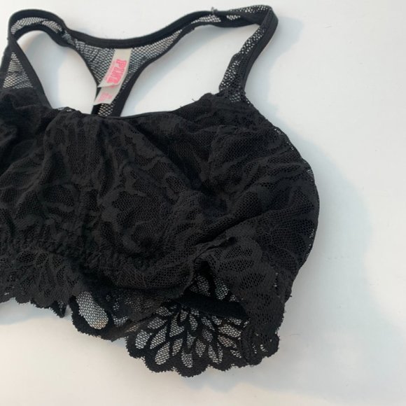 Victoria's Secret Black Lace & Mesh Racerback Bralette - Picture 6 of 7